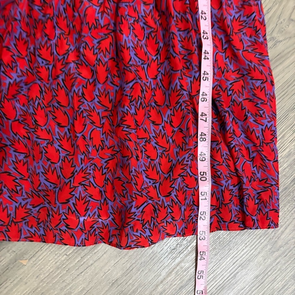 Derek Lam 10 Crosby Off Shoulder Tiered Silk Blend Maxi Dress Red Ruffles Sz 0 - Picture 12 of 16